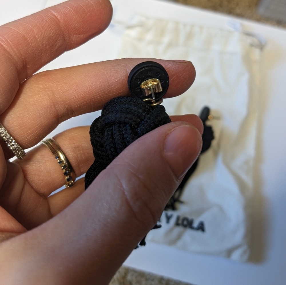 Bimba Y Lola Black Tassel Earrings - Picture 3 of 8